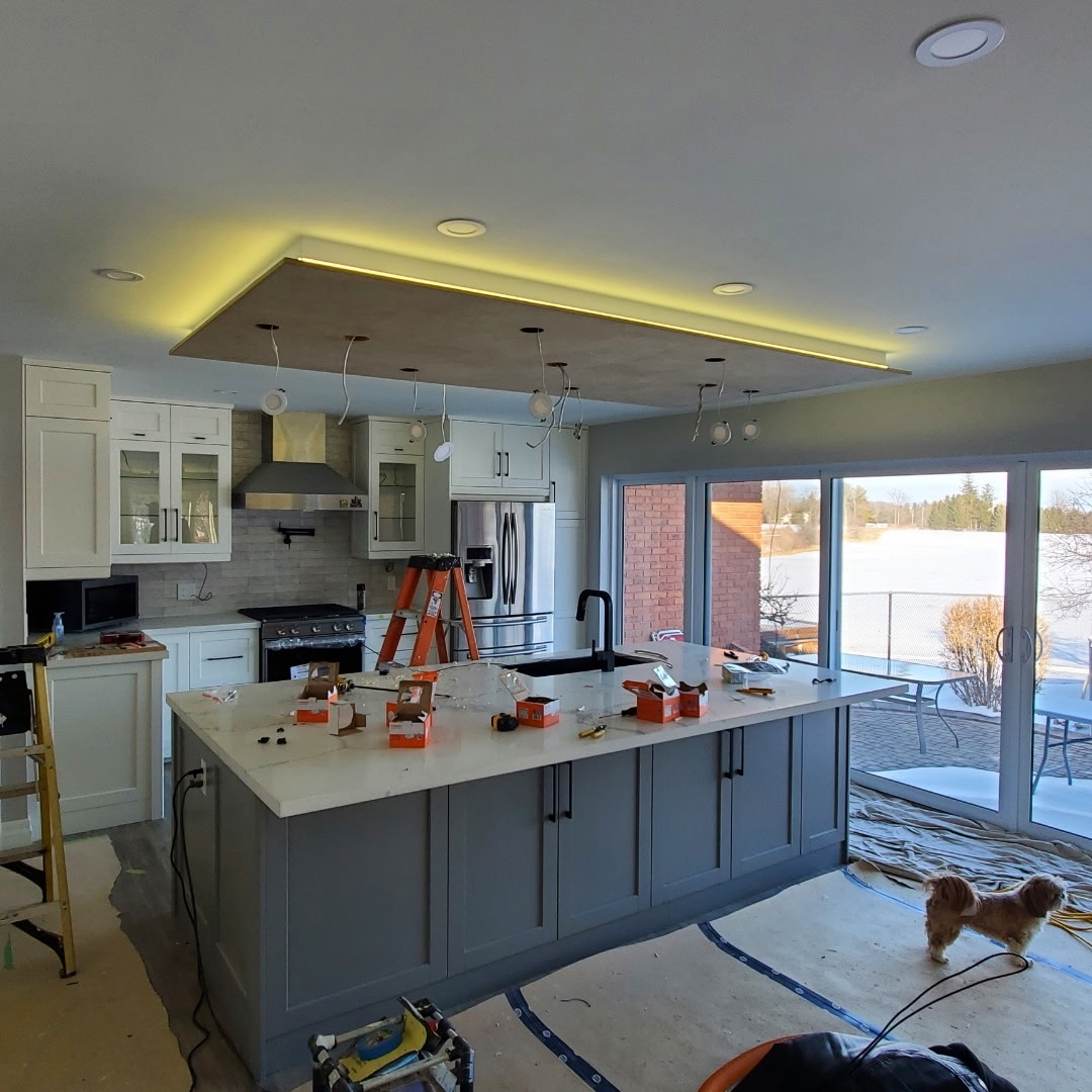Custom kitchen island and cabinetry